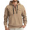 Men's Khaki Bomber Jacket Loose Fit Hooded Pullover with 1