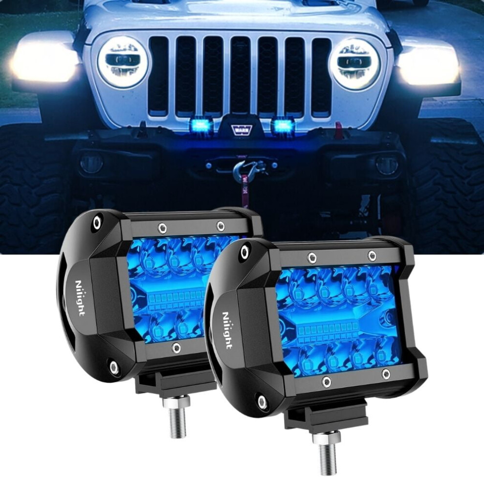 Led Pod 3.8 Inch Triple Row 2 Pcs 60W Flood Spot Light/Blue 9422877607082