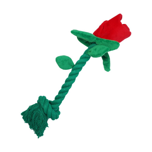 Rose Flower Dog Toy for Small Breeds Chew and Interactive