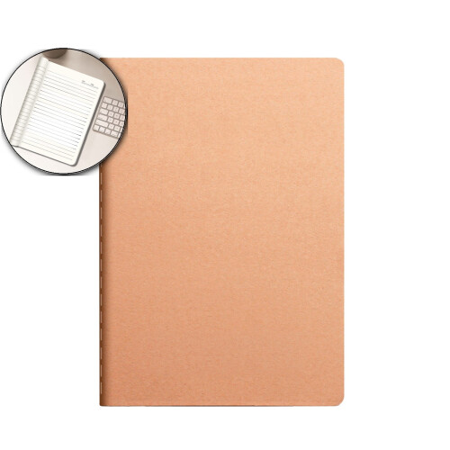 Kraft Paper Notebook A5/B5/A4 8mm Grid Softcover