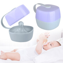 Pacifier Case Transparent Purple 2.5 x 2.5 x 2.2 in 1 Pack