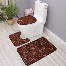 Juego de alfombras de baño antideslizantes y absorbentes de agua de 3 piezas