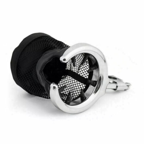 Motorrad-Lenkerbecherhalter aus Metall mit Drahtkorb