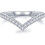 Moissanit V-formad vigselring 925 silver 18K vitguld 1