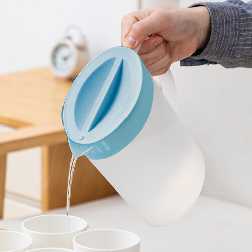 Bottiglia di plastica trasparente riutilizzabile per acqua fredda, confezione da 1