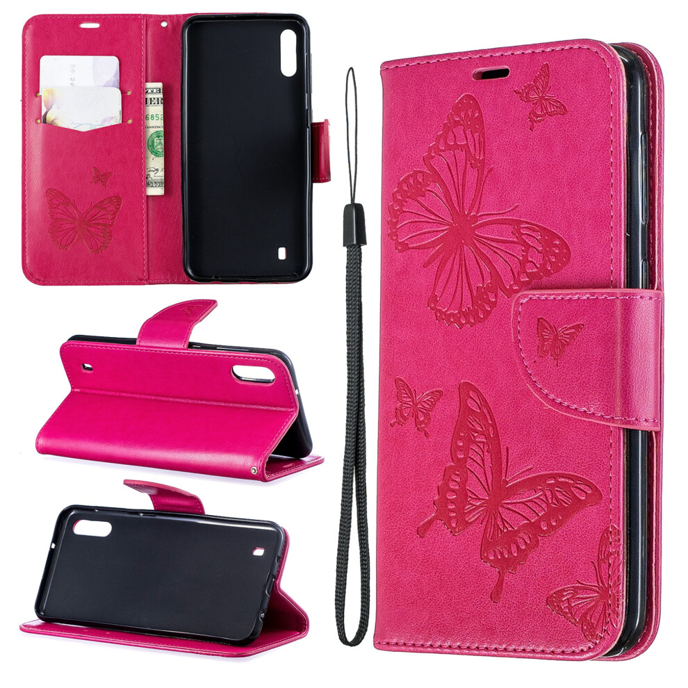 Samsung Galaxy A10e Case Pu Leather Flip Wallet With Red 9043876475535