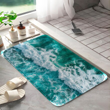 Beach Waves badetæppe skridsikkert memory foam L