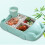Car-Shaped Kids Tableware Set Light Green 3