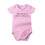 Baby Onesie Short Sleeve Romper Fun Text Multicolor Pink 1