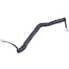 3X Replacement RJ9 4P4C Plug Coiled Stretchy Telephone Handsets Cable Black