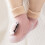 Kinderslippers van patchworkbreisel met zachte zool, roze, maat 5.5 5