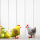 Pluche paaskip decoratiefiguurtje 7 cm 2