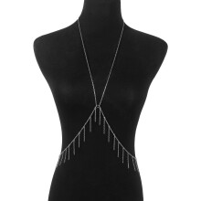 Bikini Metal Body Chain Geometric Waist Chest Ornament
