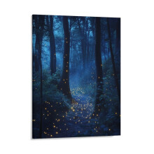 Impression sur toile botanique avec lucioles, encadrée, 28 x 35,5 cm (11 x 14 pouces), motif luciole