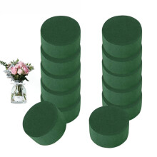 Round Floral Foam Blocks 3.15 inch Wet/Dry 12 Pcs