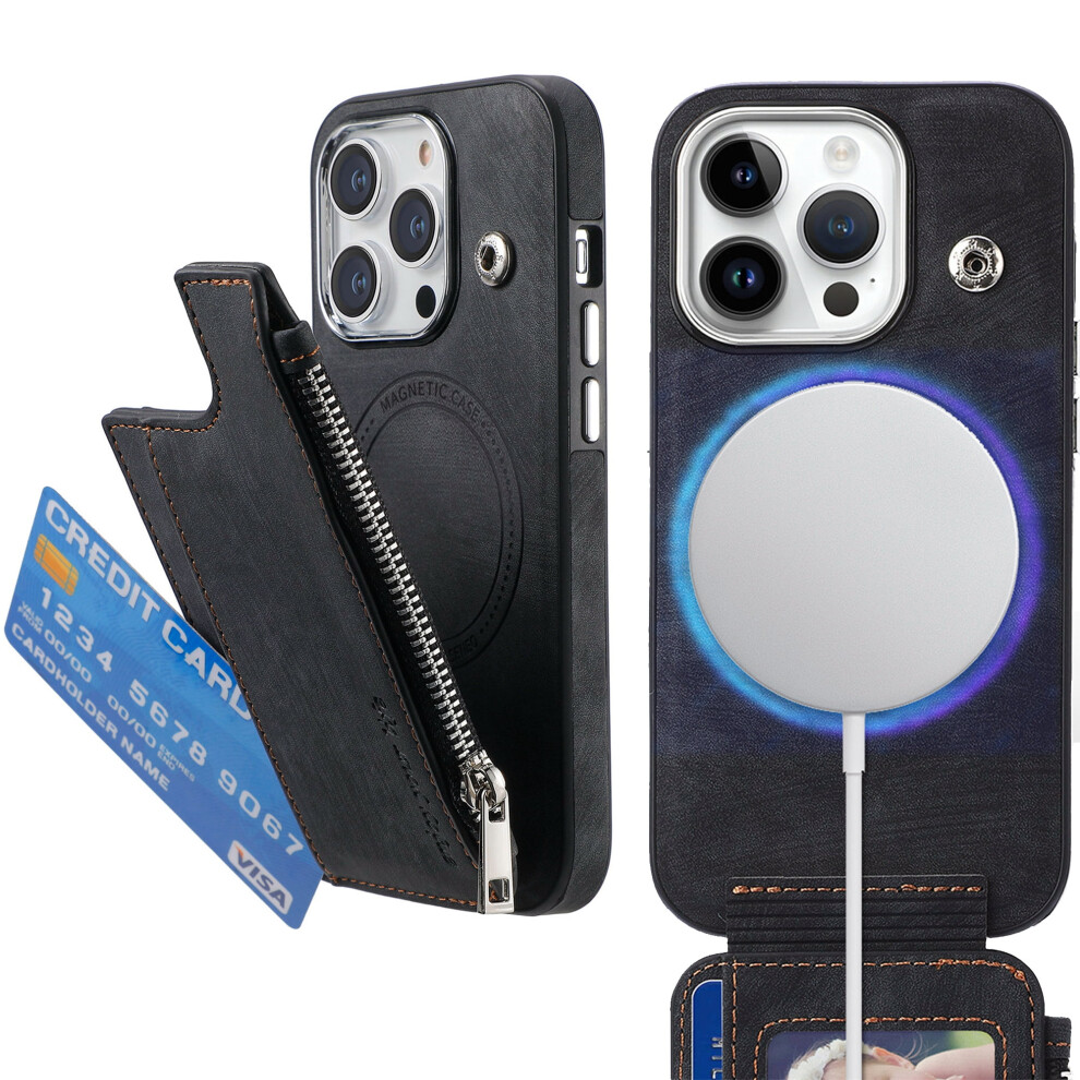 Iphone 15 Plus Wallet Case With Magsafe, Pu Leather Flip 9180333320271