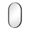 Black Oval Deep Aluminium Frame Mirror 70x50x3.5Cm 3