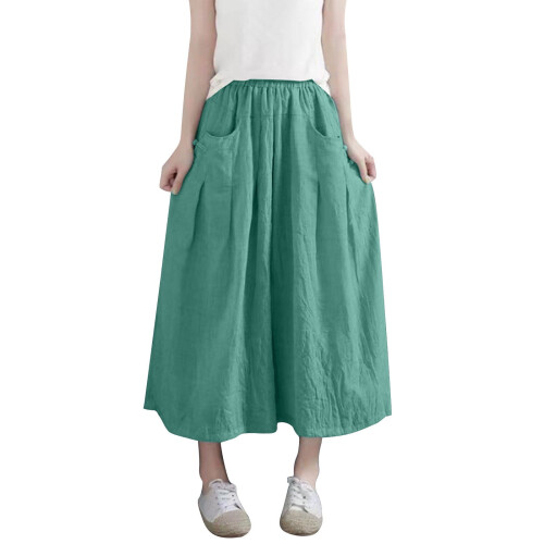 Női magas derekú rakott szoknya plus size 1