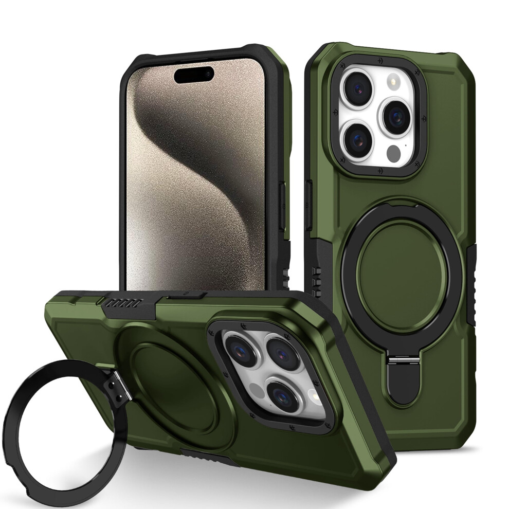Iphone 14 Case Military-Grade Shockproof With Stand Green 9180333330966
