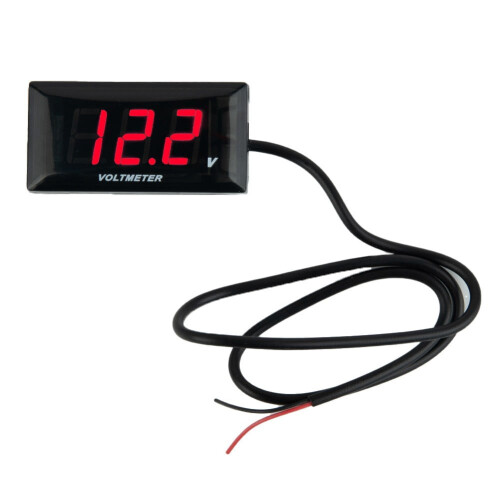DC 12V LED Digital Volt Meter Red 1