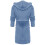 Women's fluffy solid long sleeve hooded bathrobe with 4