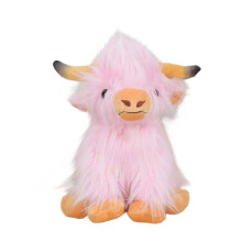 Pink Highland Cow Plush Toy 28 cm