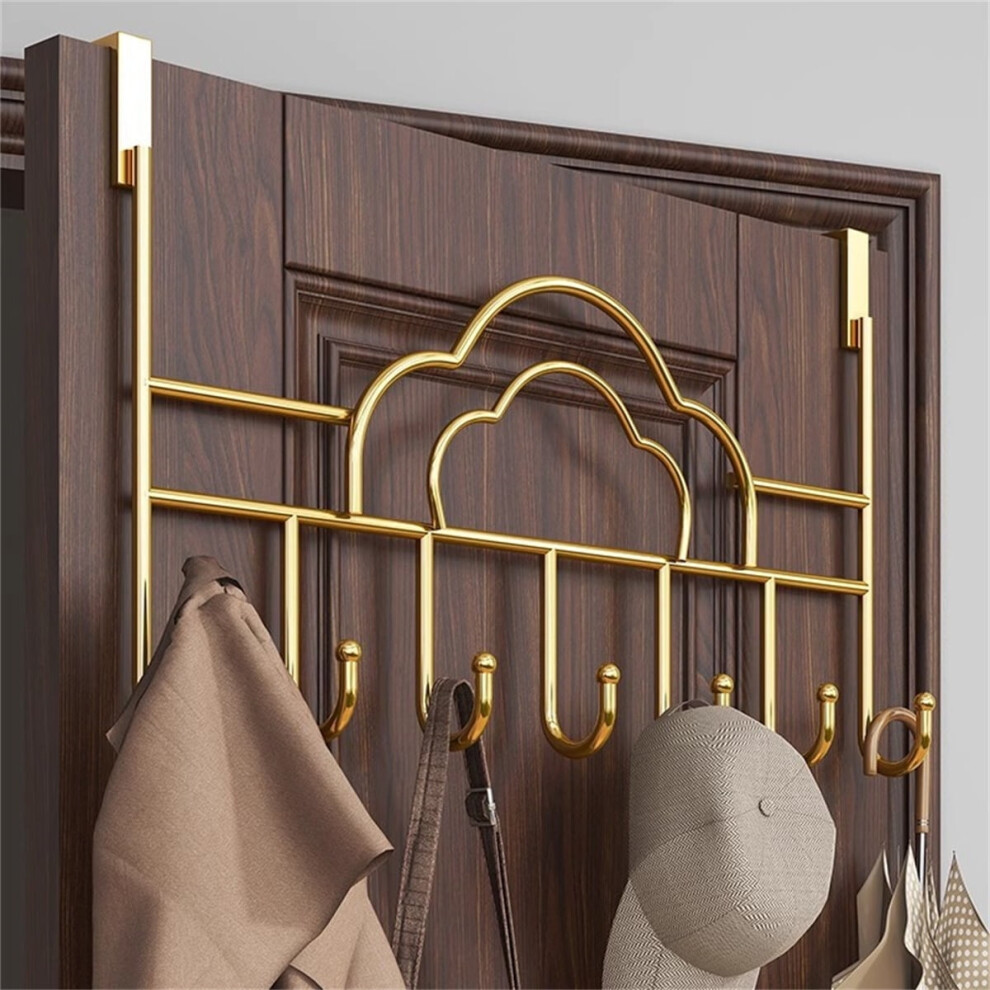 Over-The-Door Towel Hook Gold With 7 Hooks 1 Piece 9426043706548