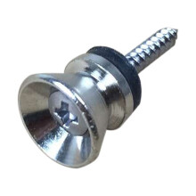 Trava de segurança para correia de guitarra folk Amosfun, botão de segurança para correia de guitarra, peça de reposição em metal (banhado a