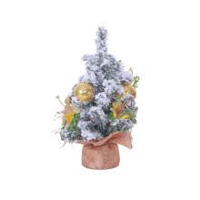 Mini Christmas Tree Bottle Brush Pine with Wooden Base