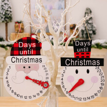 Calendrier de l'Avent suspendu SUSUchens, 24 jours, en bois, décoration de Noël, accessoires pour la maison et les fêtes, Père Noël