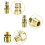 Brass Air Coupler and Plug Kit 10 pcs 1/4 inch BSP 2