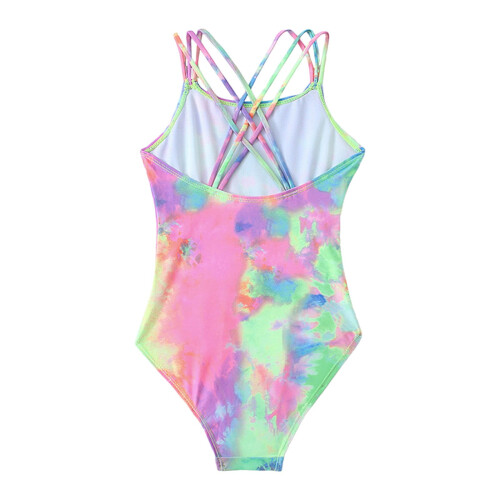 Ολόσωμο μαγιό tie-dye για κορίτσια για το καλοκαίρι, μέγεθος 12-13 2