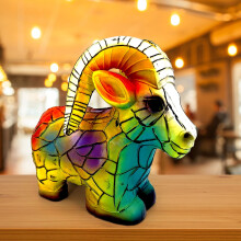 Lampe de table décorative en métal plat, collection animaux, pour la maison