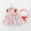 Girls Summer Suspender Dress with Hat Solid Color 2