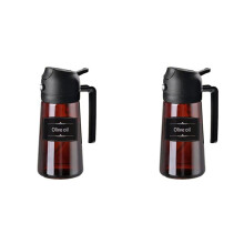 2X 2-in-1 Glass Oil Dispenser & Vaporizer- 16oz/470ml Leakproof Olive Oil Vaporizer Bottle for Cooking,Air Fryer,BBQ