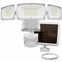 3-hlavové nastaviteľné solárne svetlá, vodotesná super jasná lampa so senzorom pohybu