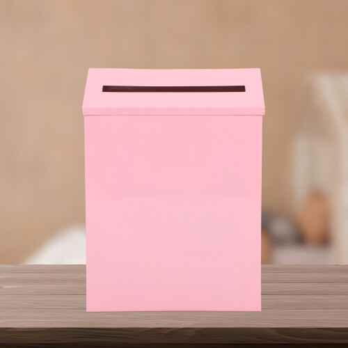 NICEXMAS Iron Ballot Box Mailbox Pink 1 Piece