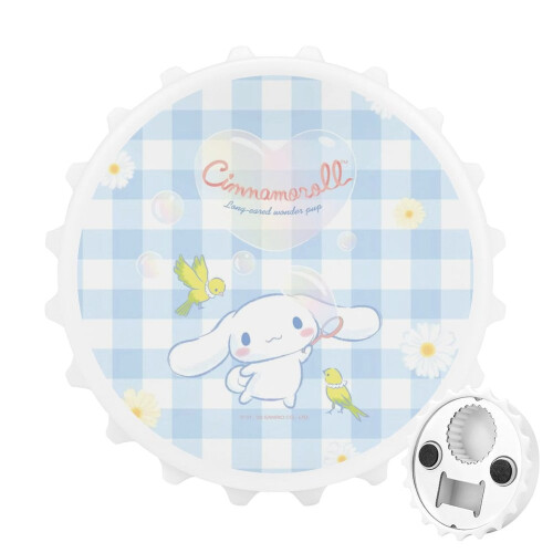 Ανοιχτήρι μπουκαλιών Cinnamoroll μαγνητικό με μαγνήτες ψυγείου αυτοκόλλητο μοναδική
