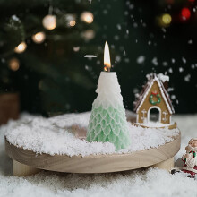 Décorations de Noël FloHua - Liquidation - Lot de 2 bougies parfumées en forme de sapin de Noël - Idée cadeau d'anniversaire - Petit cadeau -