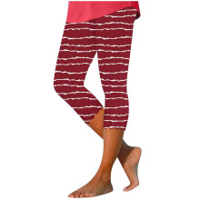 Women's High-Waist Printed Capri Leggings L