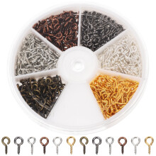 Pregos de chifre, acessórios para fabricação de joias, parafusos com olhal para artesanato, parafusos pesados para joias, ganchos autoatarraxantes.