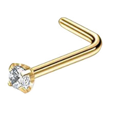 Stainless Steel Nose Hoop Ring for Women Gold One Size