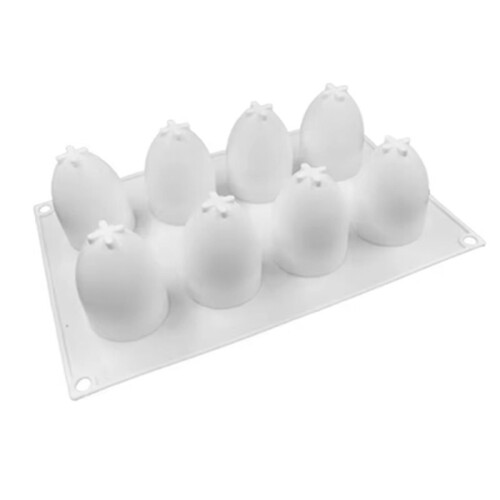 4X Easter Egg Silicone Mold Eight Holes Three-Dimensional Egg Shape Plaster Mold DIY Handmade Home Decoration for Easter 1