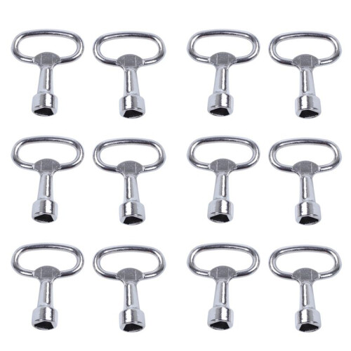 12x Key Slot for Bolt Triple-Cornered Triangular Metal Panel 8 mm