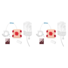 2X Gunshot Wound Simulation Wound Hemostasis Bandage Skin Wound Model Trauma Simulated Wound Practice Module Hemostasis