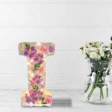 Herrnalise Floral26Letters živicové nočné svetlo, ručne vyrobené zo sušených kvetov s písmenami, personalizovaný darček s menom,