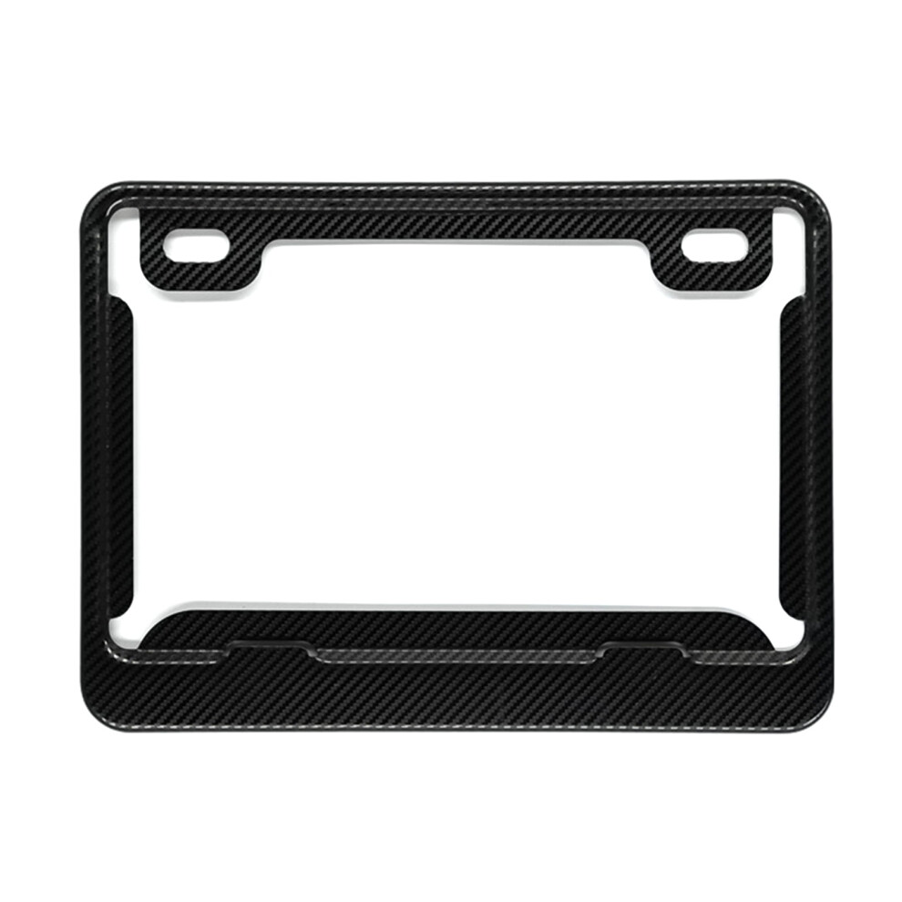 Carbon Fiber Texture License Plate Frame Stainless Black 9128909435356