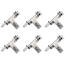 6X Stainless Steel Bolt 304 Heavy-Duty Left and Right Bolts Sliding Bolt Door Lock