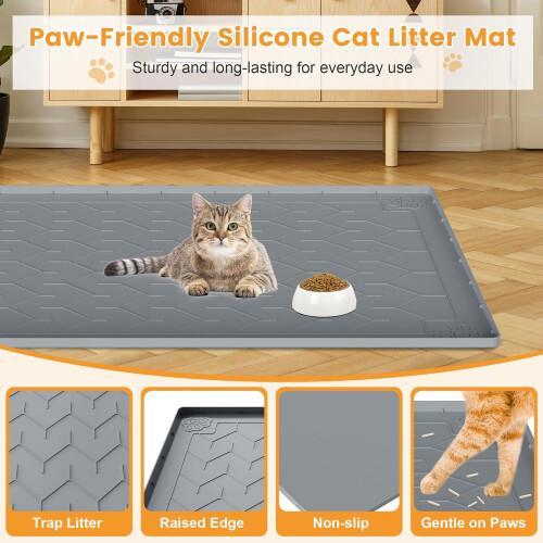 Silicone Cat Litter Mat Extra Large 40x28 Inch 2