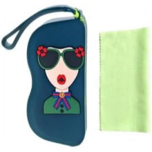 Silicone Glasses Storage Bag Cartoon Girl Zipper 1pc